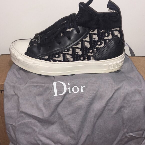 Walk 'n' Dior Monogram Sneakers Cloth Trainers - Picture 1 of 10